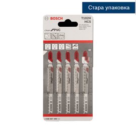 Пиляльне полотно по пластику для лобзикових пил Bosch PRO Plastics PVC Clean T 102 H 5 шт/уп (2608667446), зображення 3
