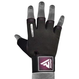 Перчатки для фитнеса RDX T2 Half Pink S (WGA-T2HP-S), Размер: S, Цвет: Чёрный/Розовый, изображение 4