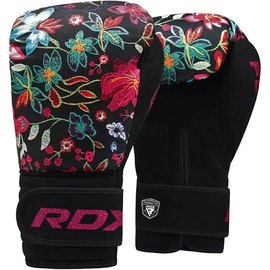 Боксерские перчатки RDX FL-3 Floral Black 12 унц (BGR-FL3-12OZ), Вес: 12 унций