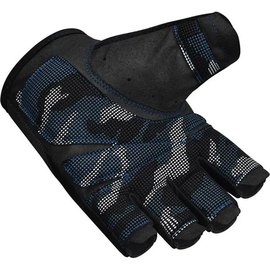 Перчатки для фитнеса RDX T2 Half Blue Plus L (WGA-T2HU-L+), Размер: L, Цвет: Чёрный/Синий, изображение 2