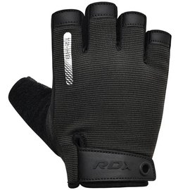 Перчатки для фитнеса RDX T2 Half Black L (WGA-T2HB-L), Размер: L, Цвет: Чёрный, изображение 2
