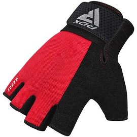 Перчатки для зала RDX W1 Half Red Plus S (WGA-W1HR-S+), Размер: S, Цвет: Чёрный/Красный, изображение 3