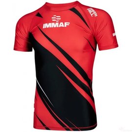 Футболка для MMA Green Hill Rush Guard IMMAF M красная RGI-4021, Размер: M, Цвет: Красный
