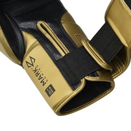 Боксерские перчатки RDX Mark Pro Sparring TRI Lira 2 Golden 14 унц (BGM-PSTL2G-14OZ), Вес: 14 унций, Цвет: Чёрный/Золотой, изображение 5