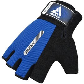 Перчатки для зала RDX W1 Half Blue S (WGA-W1HU-S), Размер: S, Цвет: Чёрный/Синий, изображение 3