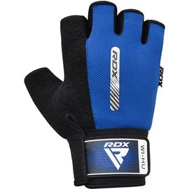 Перчатки для зала RDX W1 Half Blue S (WGA-W1HU-S), Размер: S, Цвет: Чёрный/Синий, изображение 4