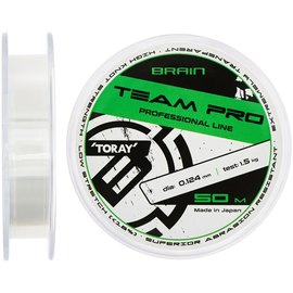 Леска Brain Team Pro 50m clear 0.124mm 1.5kg (1858.26.83), Диаметр, мм: 0.124 мм