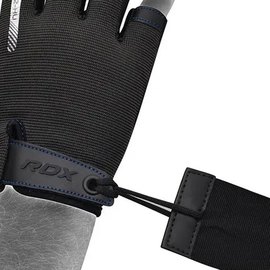 Перчатки для фитнеса RDX T2 Half Blue S (WGA-T2HU-S), Размер: S, Цвет: Чёрный/Синий, изображение 4