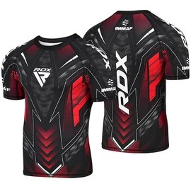 Рашгард с коротким рукавом RDX IMMAF черный/красный M (CSH-IMF-1R-M), Цвет: Чёрный/Красный, Размер: M, изображение 3