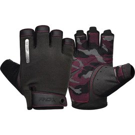 Перчатки для фитнеса RDX T2 Half Pink M (WGA-T2HP-M), Размер: M, Цвет: Чёрный/Розовый