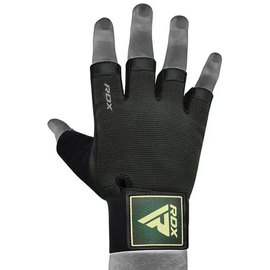 Перчатки для фитнеса RDX T2 Half Army Green Plus XL (WGA-T2HA-XL+), Размер: XL, Цвет: Чёрный/Зелёный, изображение 3