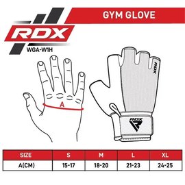 Перчатки для зала RDX W1 Half Purple Plus M (WGA-W1HPR-M+), Размер: M, Цвет: Чёрный/Фиолетовый, изображение 5