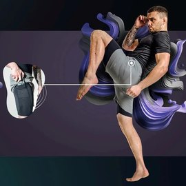 Шорты MMA компрессионные RDX T16 2 в 1 Grey/Black XL (MSC-T16GB-XL), Цвет: Серый, Размер: XL, изображение 4