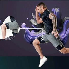 Шорты MMA компрессионные RDX T16 2 в 1 Grey/Black XL (MSC-T16GB-XL), Цвет: Серый, Размер: XL, изображение 5