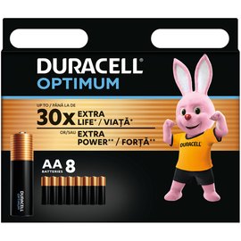 Батарейка Duracell Optimum АА 1x8 шт (6835425)
