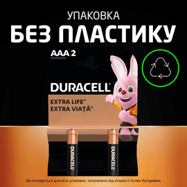 Батарейка Duracell AAA MN2400 1x2 шт (6409628), зображення 4