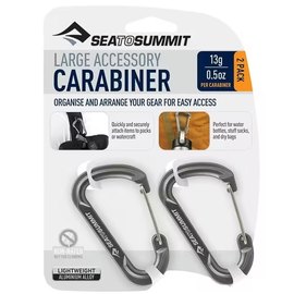 Набор карабинов Sea To Summit Accessory Carabiner Large Titanium 2 шт Titanium (STS ATD0140-00122101), изображение 3
