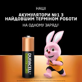 Акумуляторна батарея Duracell AAA 900 mAh 1x4 шт (6486619), зображення 3