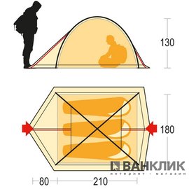 Палатка Ferrino Kalahari 3 Green 923855