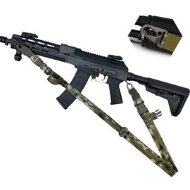 Ремінь збройовий Ragnarok двоточковий з посиленим карабіном (мультикам) ODIN-CARBINE-M, Колір: Мультикам