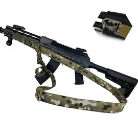 Ремінь збройовий Ragnarok триточковий з посиленим карабіном (мультикам) HEL-CARBINE-M, Колір: Мультикам