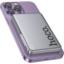 Повербанк HOCO Q36 Sunlight PD20W magnetic suction+holder 5000 mAh Grey (6942007644884), изображение 6