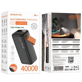 Повербанк Borofone BJ66 Magnifico 22.5W+PD20 40000 mAh Black (6941991115141), изображение 6