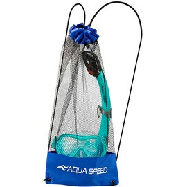 Маска и трубка для плавания Aqua Speed Almos FS + Samos 61091 бирюзовый, детская OSFM (621-04)