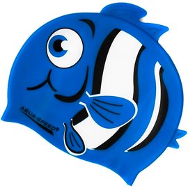 Шапка для плавания Aqua Speed Zoo Nemo 5757 детская, синяя рыбка OSFM (115-10-nemo)