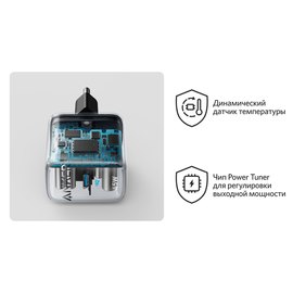 Зарядное устройство Anker PowerPort 313 45W PD + PPS USB-C черный (A2643G11)