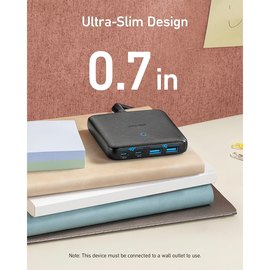 Зарядное устройство Anker PowerPort 543 Atom III Slim 4 65W 2&2xUSB-C PIQ3.0 (A2046G12)