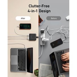 Зарядное устройство Anker PowerPort 543 Atom III Slim 4 65W 2&2xUSB-C PIQ3.0 (A2046G12)
