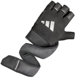 Рукавички для фітнесу Adidas Wrist Wrap Training Gloves чорний XL (ADGB-15054)