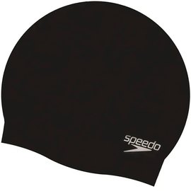 Шапочка для плавания Speedo Silc Moud Cap AU взрослая, черная (8-709849097)