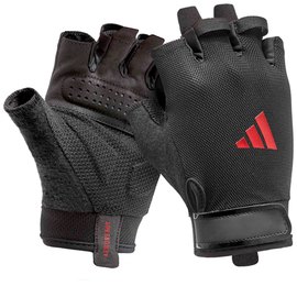 Рукавички для залу Adidas Essential Training Gloves чорний/червоний XS (ADGB-15000RD), Розмір: XS, Колір: Чорний/Червоний, зображення 2