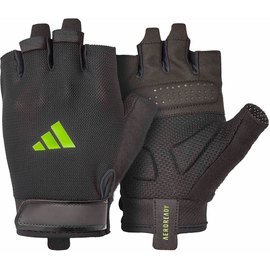 Рукавички для залу Adidas Essential Training Gloves чорний/зелений XS (ADGB-15000GN), Розмір: XS, Колір: Чорний/Зелений