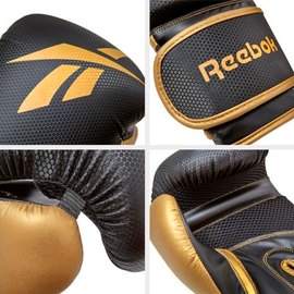 Боксерські рукавички Reebok Boxing Gloves чорний/золото 16 ун. (RSCB-11117GB), зображення 4