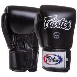 Боксерські рукавички Fairtex BGV1 Black 16 ун (BGV1_16oz_Black), Вага: 16 унцій, Колір: Чорний