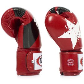 Боксерские перчатки Fairtex BGV1 Nation Print Red 14 ун (BGV1_Print_14oz_Red), Вага: 14 унцій, Колір: Червоний, зображення 4