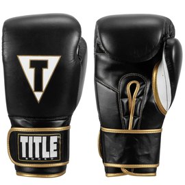 Боксерские перчатки Title Boxeo Mexican Leather Quatro Black/White 16 ун (BATGE4 16 oz BK/WH), Вес: 16 унций