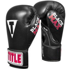 Боксерские перчатки Title Classic Black Max Black 8 ун (CBMBG2 8 BK), Вес: 8 унций