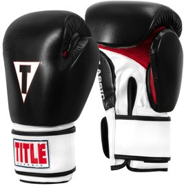Боксерские перчатки Title Classic Leather 2.0 Black/White/Red 12 ун (CSBGL2 M BK/WH/RD), Вес: 12 унций