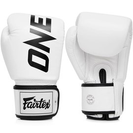 Боксерські рукавички Fairtex BGV1-ONE (натуральна шкіра) White 12 ун (BGV1-ONE_12oz_White), Вага: 12 унцій, Колір: Білий