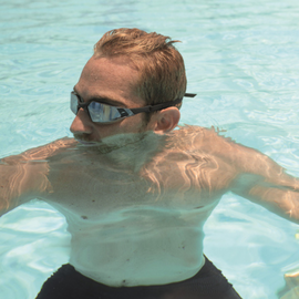 Очки для плавания Speedo AquaPulse Pro Mirror GOG AU взрослые, серый/серебристый OSFM (8-12263D637), изображение 4