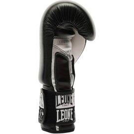 Боксерские перчатки Leone GN208 Iconic Black 12 ун. (GN208_Black_12oz), Вес: 12 унций, Цвет: Чёрный, изображение 4