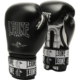 Боксерские перчатки Leone GN208 Iconic Black 14 ун. (GN208_Black_14oz), Вес: 14 унций, Цвет: Чёрный