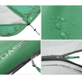 Спальный мешок KingCamp Oasis 250 R Green KS3121, Сторона застежки: Правая, Цвет : Зелёный, изображение 3