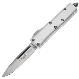 Автоматичний викидний ніж Microtech UTX-85 Drop Point S/E Stonewash Standard White (231-10CR)