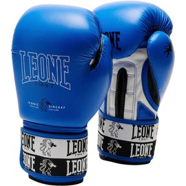 Боксерские перчатки Leone GN208 Iconic Blue 12 ун. (GN208_Blue_12oz), Вес: 12 унций, Цвет: Синий