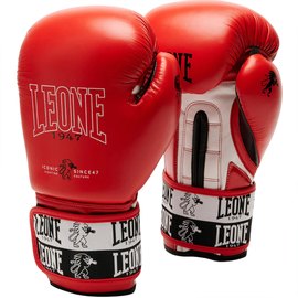Боксерские перчатки Leone GN208 Iconic Red 16 ун. (GN208_Red_16oz), Вес: 16 унций, Цвет: Красный
